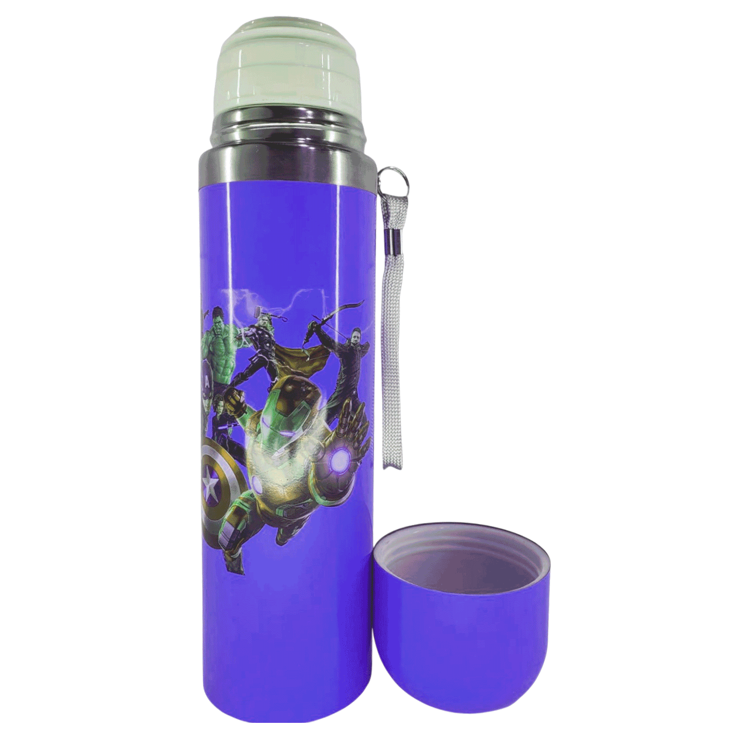 Avengers Stainless Steel Water Bottle - 500 ml - Assorted Colours - No. D-1