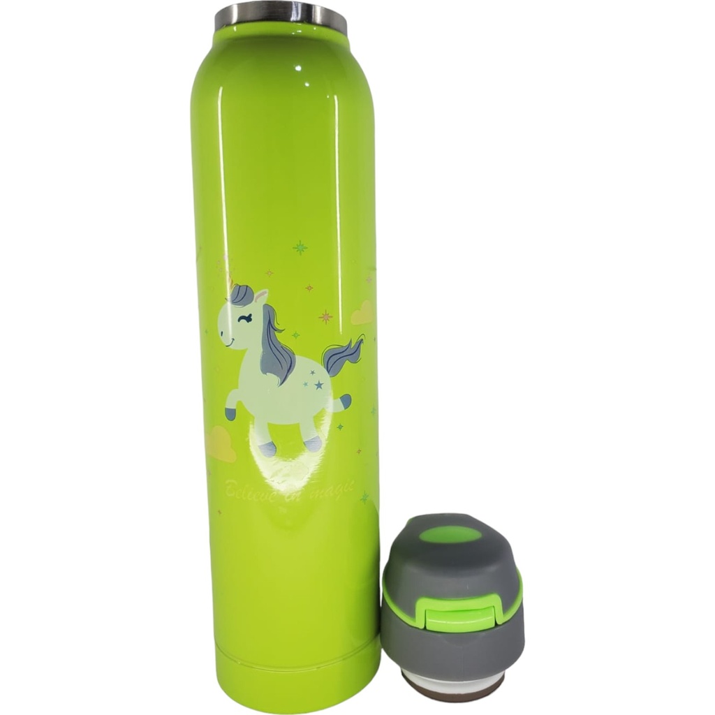 Unicorn Stainless Steel Water Bottle - 750 ml - Green - No. D-8