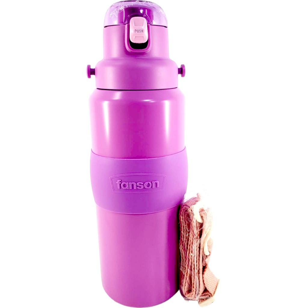 Fanson Stainless Steel Water Bottle - 1000 ml - Purple - No. D-14