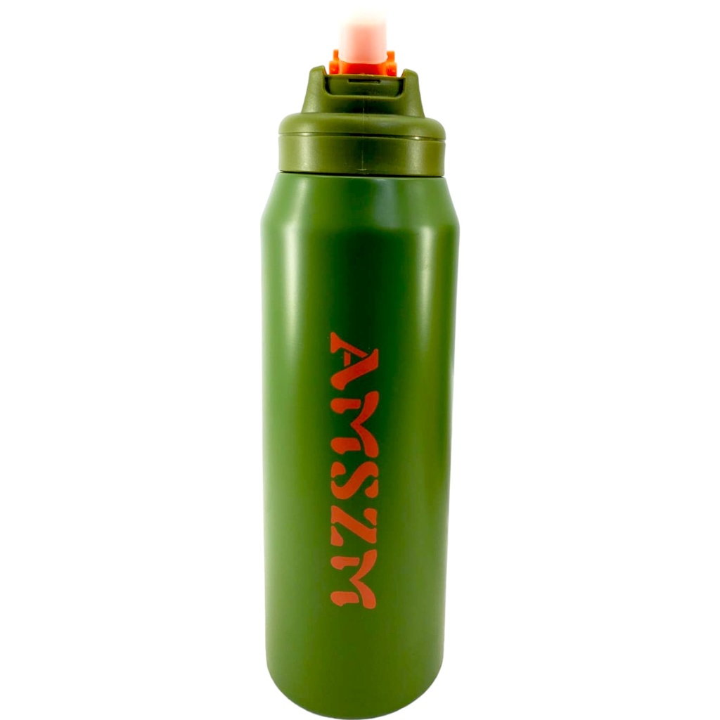 Grogeous Stainless Steel AMSZM Water Bottle - 800 ml - Green - No. 6083