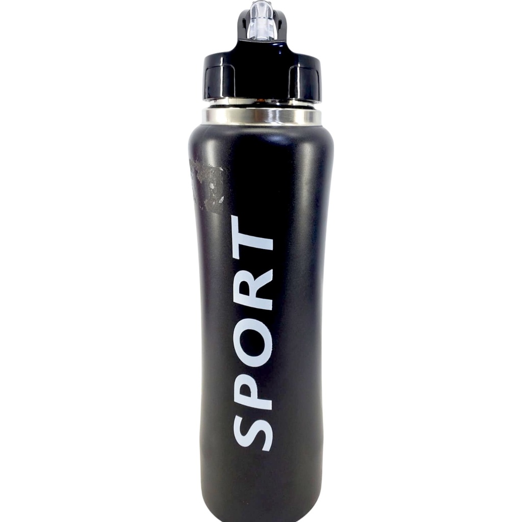 Stainless Steel Sports Water Bottle - 750 ml - Black - No. 8310