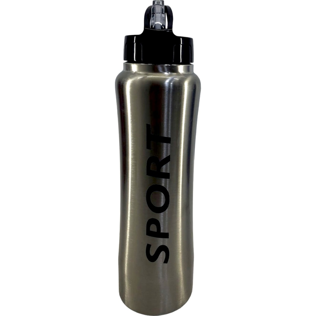 Stainless Steel Sports Water Bottle - 750 ml - Silver - No. 8310