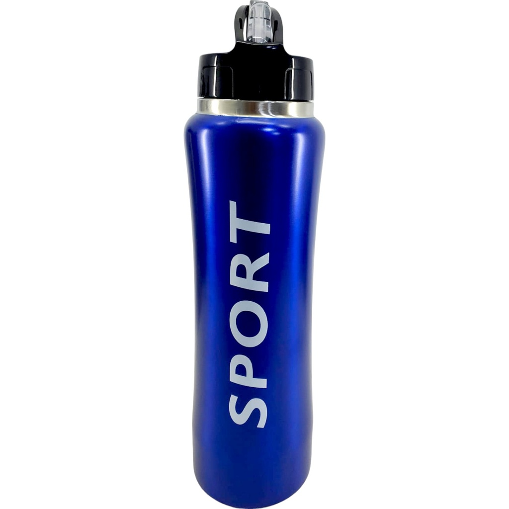 Stainless Steel Sports Water Bottle - 750 ml - Blue - No. 8310
