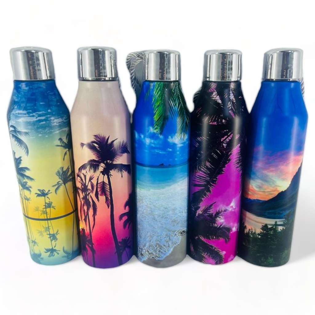 [P1357911] Vacuum Insulated Stainless Steel Water Bottle - No. D-20 - Assorted Designs