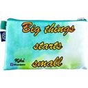 Big Things Starts Small Double Zipper Pencil Pouch