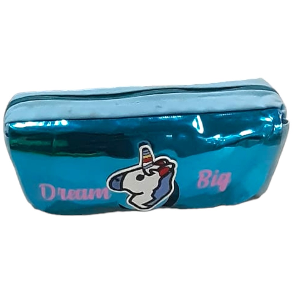 Dream Big Unicorn Pencil Pouch - Light Blue