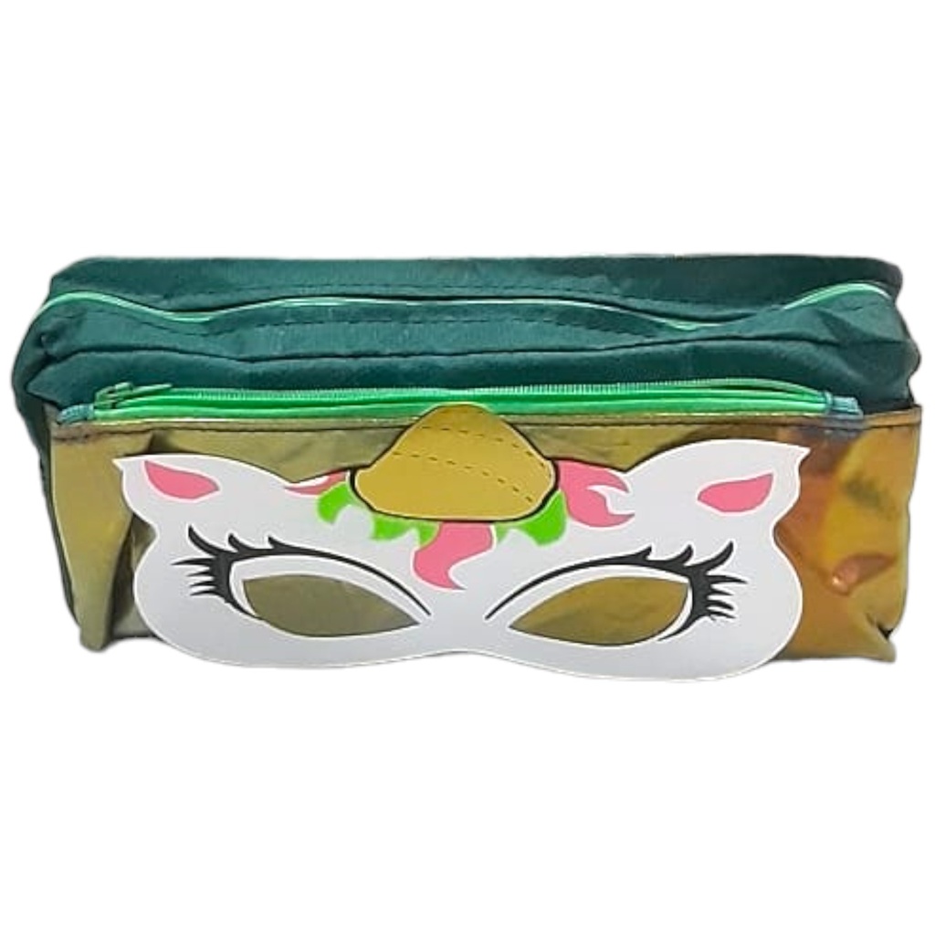 Shining Cat Pencil Pouch - Green