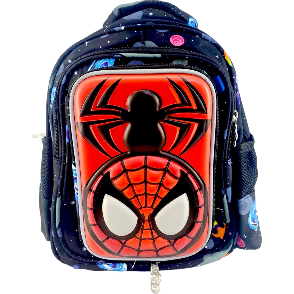Spiderman Pre-Primary School Bag - Black/Red( IMPORTED )