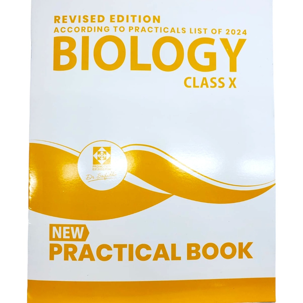 Biology Practical Book For Class X Revised Edition - Dr Saifuddin