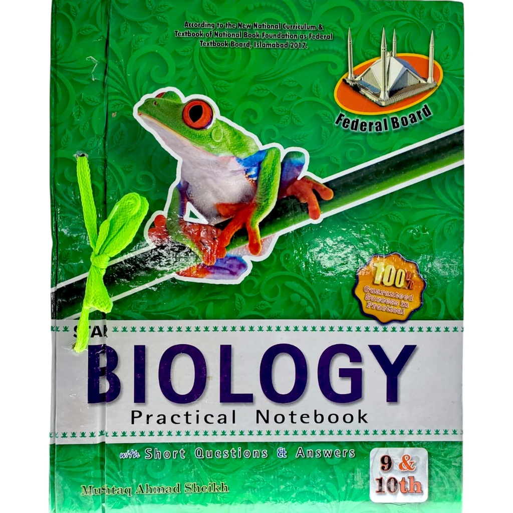 Biology Practical Notebook with Short Question & Answer for Class IX | X - Mushtaq Ahmed Sheikh