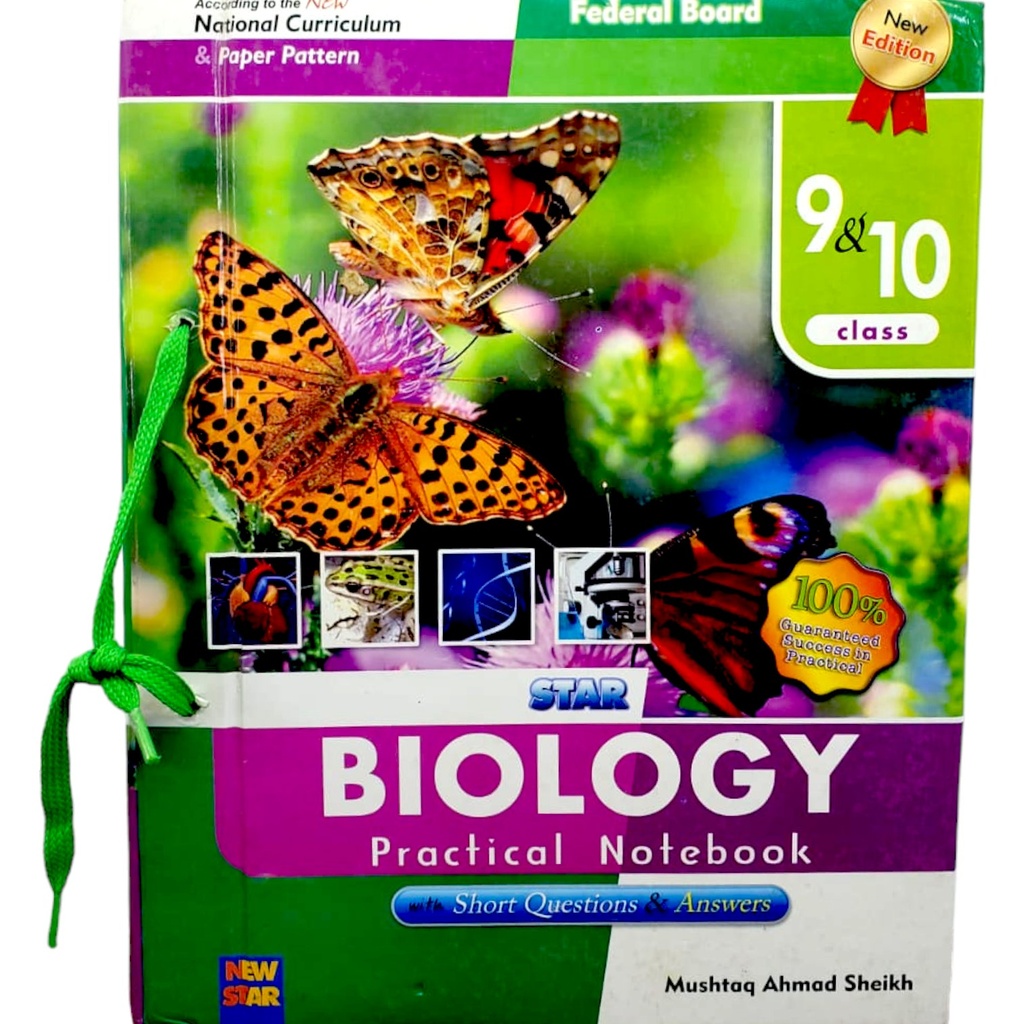 Biology Practical Notebook with Short Question & Answer for Class IX | X - New Edition - Mushtaq Ahmed Sheikh