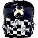 Cheque College Bag - Black/White( IMPORTED )