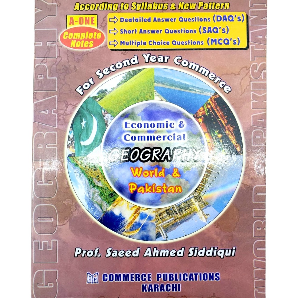 Economics & Commercial Geography World & Pakistan Guide Book - Commerce Publisher