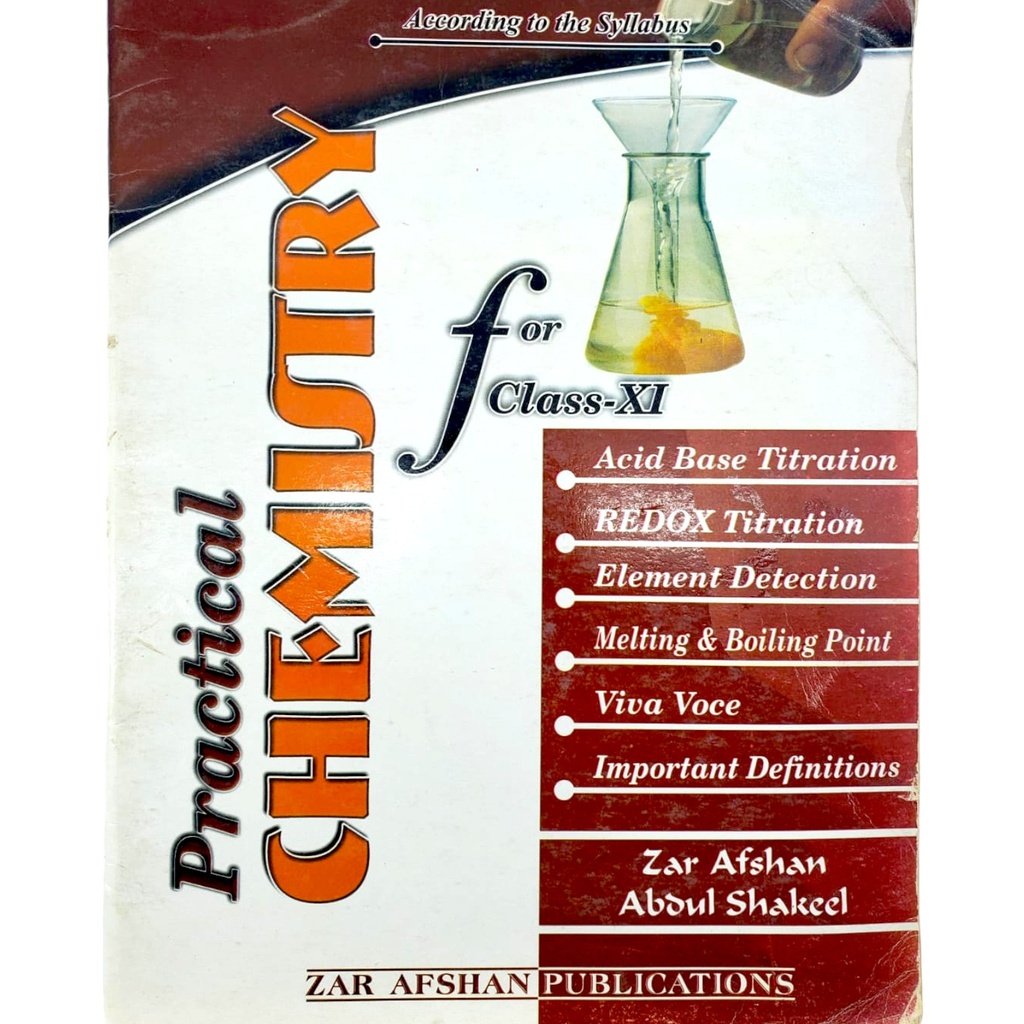 Practical Chemistry For Class XI - Zar Afshan Publisher