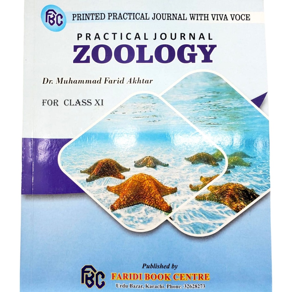 Zoology Printed Practical Journal For Class XI - M. Farid Akhtar
