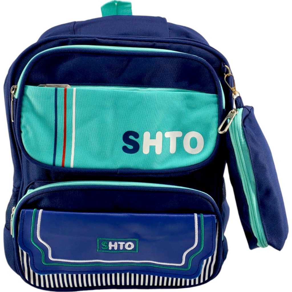 Shto School Bag- Blue/Green - Class - 1-2 ( IMPORTED )