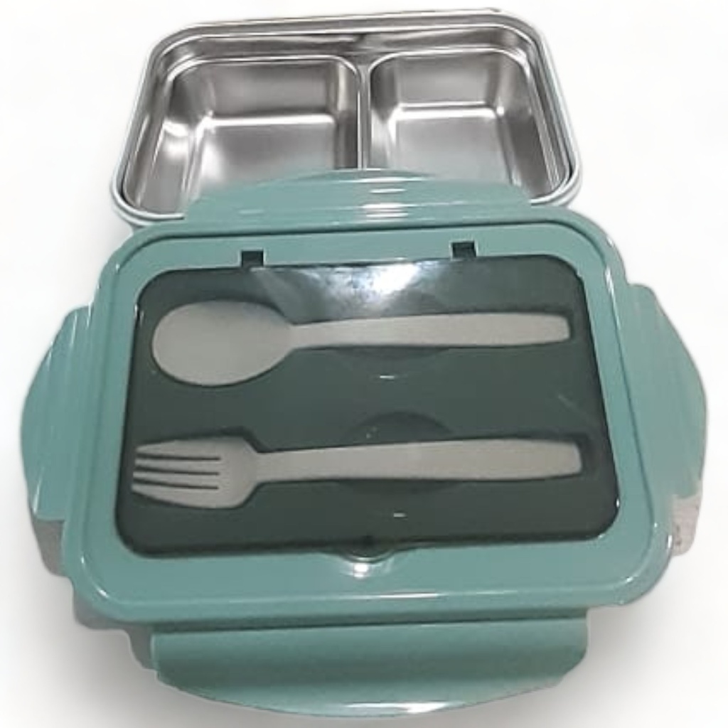 Lunch Box With Spoon & Fog Green
