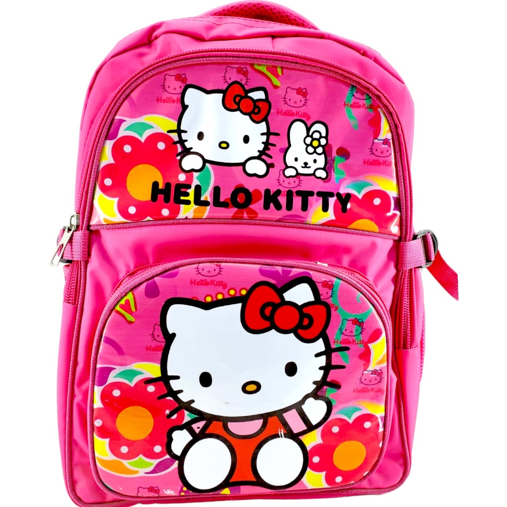 Hello Kitty School Bag - Pink - Class - 1 - 2( MADE IN PAKISTAN )