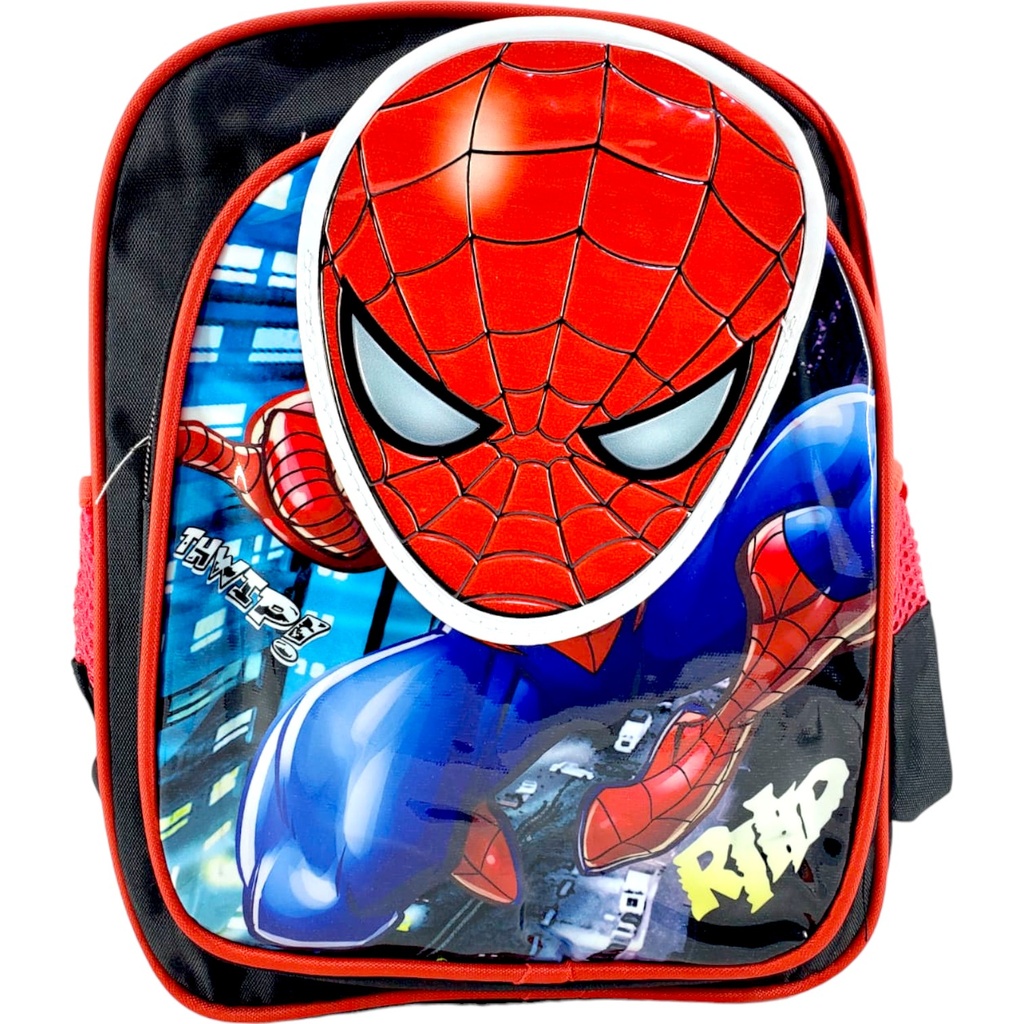 Spider-Man Pre-Primary School Bag - Red/Black( IMPORTED )