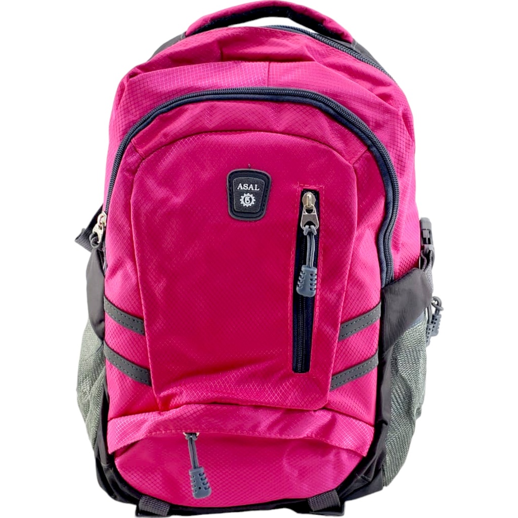Asal School Bag - Grey/Pink - Class - 1 - 3( IMPORTED )