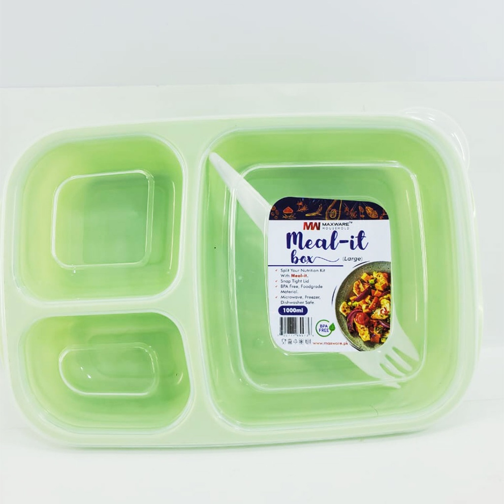 Maxware Lunch Box plastic (Large) - Light Green