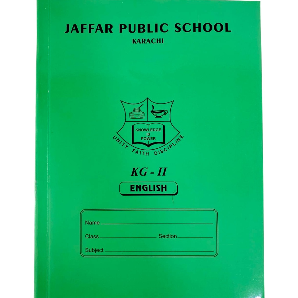 English Printed Copy For Class KG 2 - Jaffar Public School