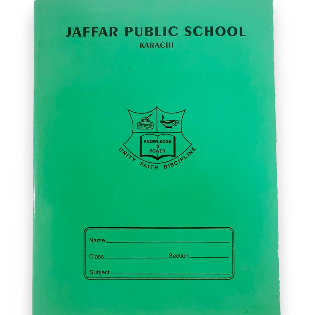 Single Line English Margin Inter Leaf Copy - 120 Pages - Jaffar Public School