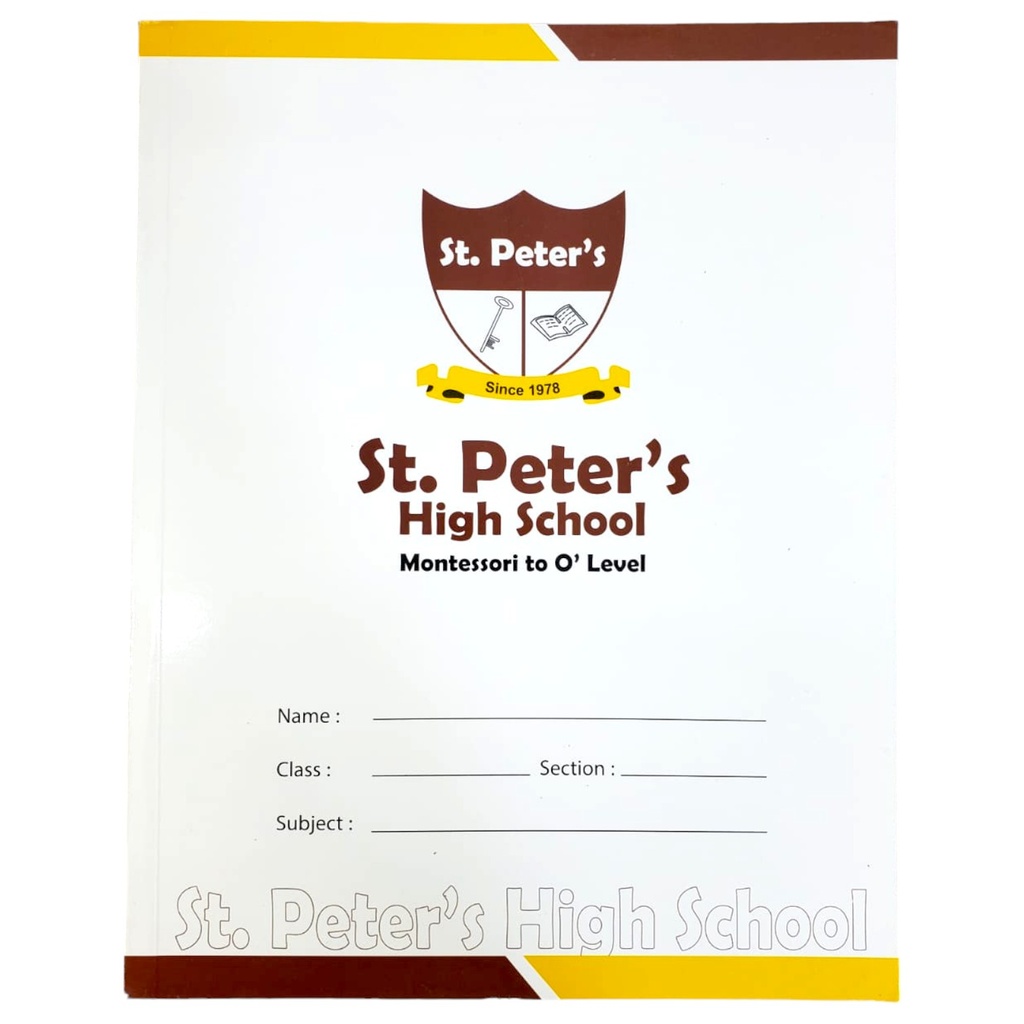 Broad Single Line U/M Journal - 160 Pages - St. Perter School