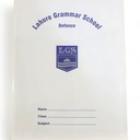 Single Line English Margin Inter Leaf Journal - 160 Pages - Lahore Grammar School
