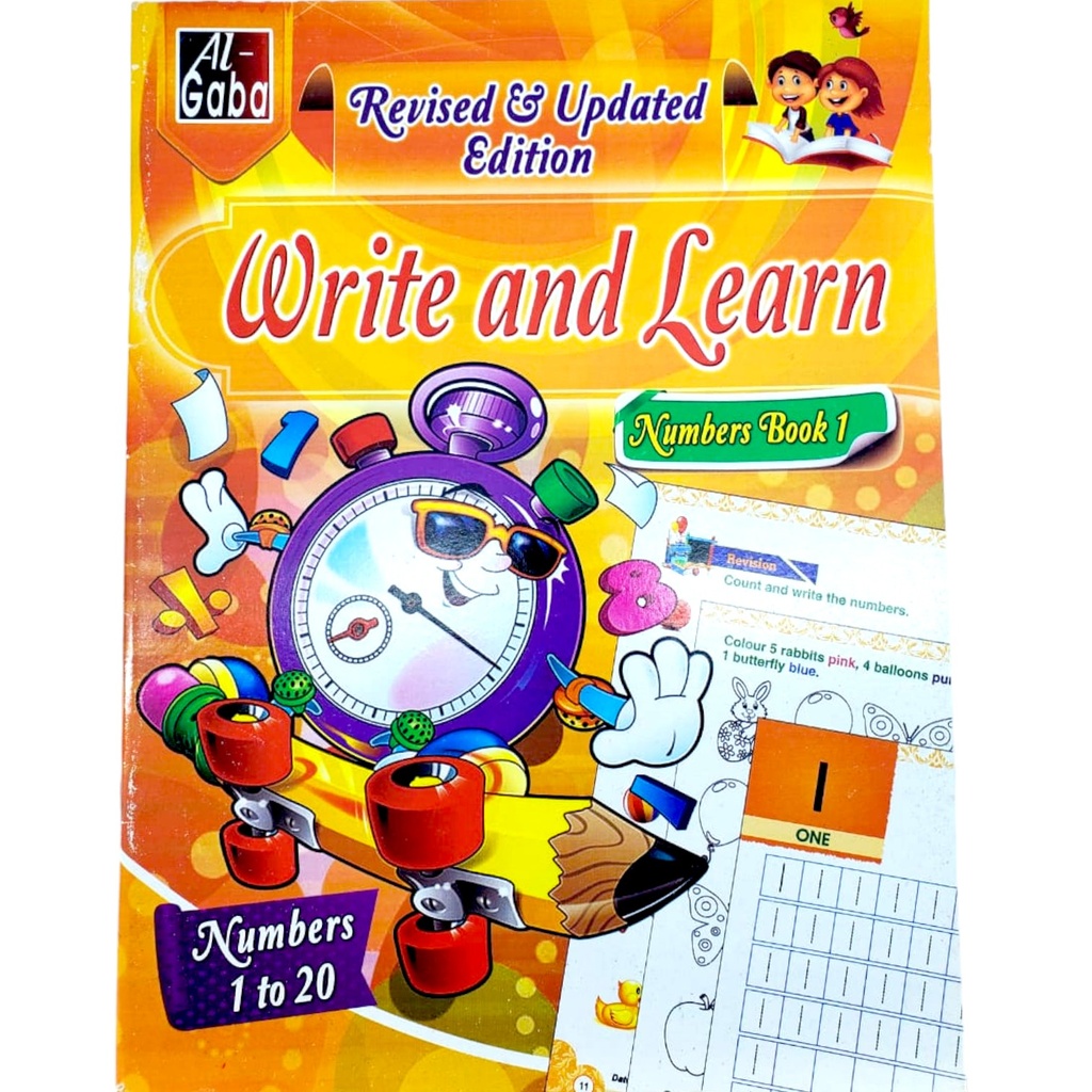 Write And Learn Number Book 1 - Numbers 1-20 - Gaba Books