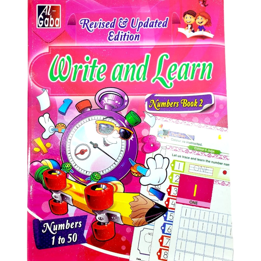 Write And Learn Number Book 2 - Numbers 1-50 - Gaba Books