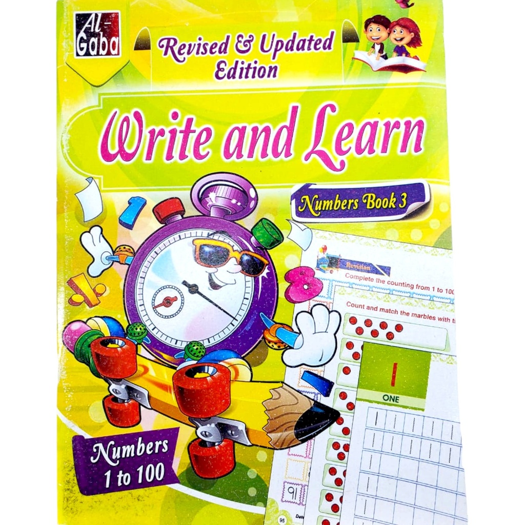 Write And Learn Number Book 3 - Numbers 1-100 - Gaba Books