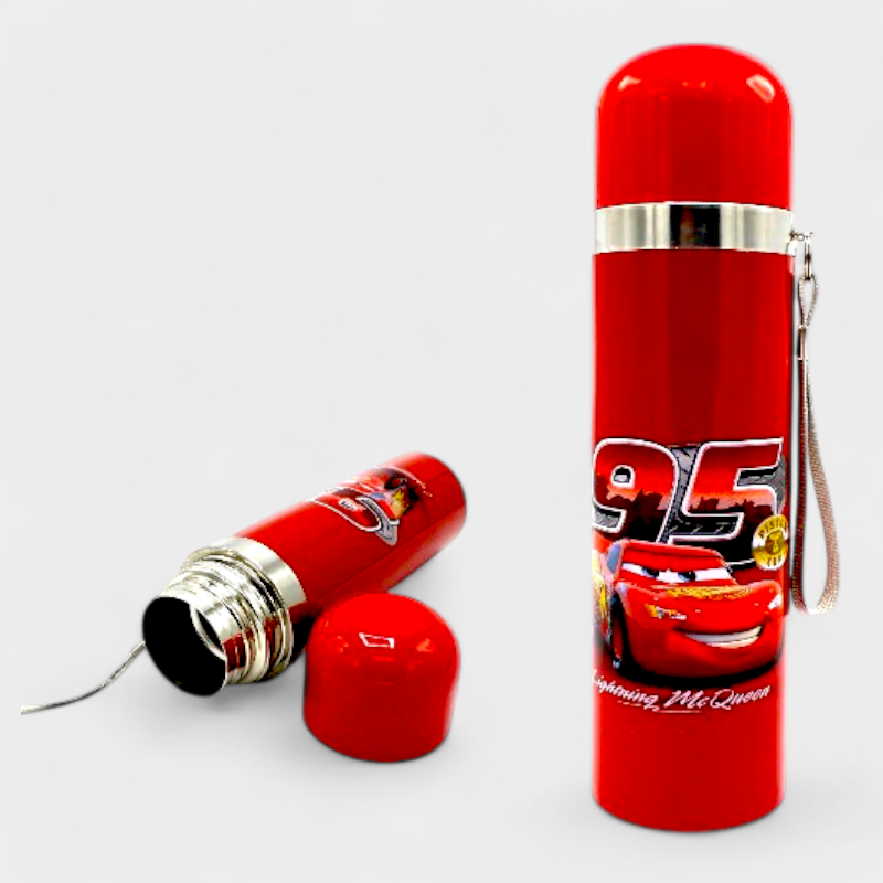 McQueen/Car Stainless Steel Water Bottle 550ml - Assorted Colours - No. D-1