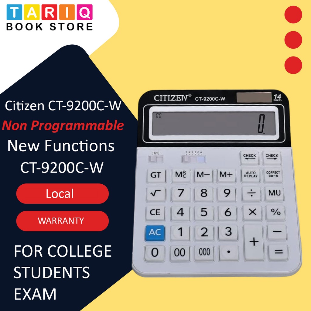 [6936568692026] Citizen Superior Calculator - No. CT-9200C-W