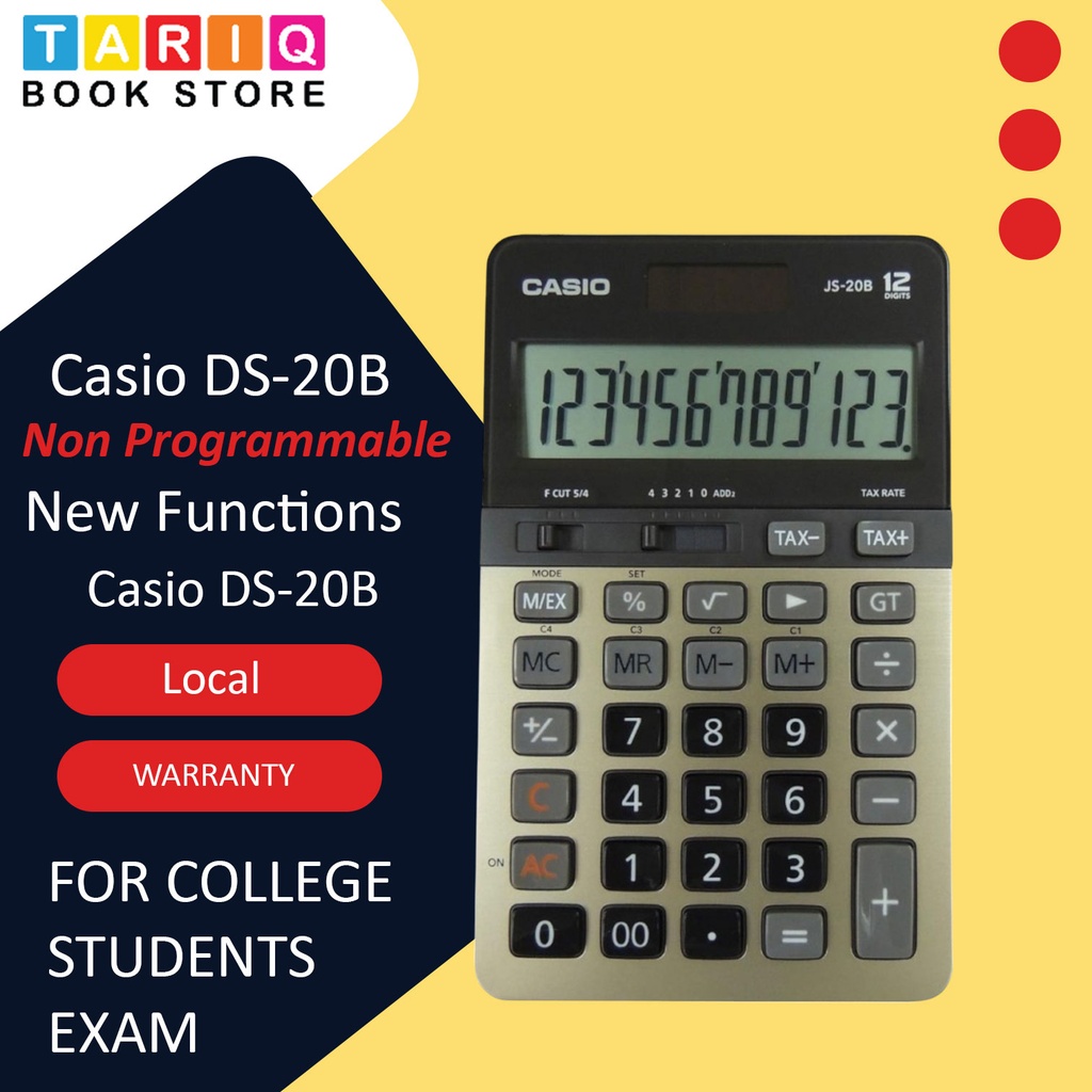 [6924898200202] Casio Simple Calculator - No. DS-20B