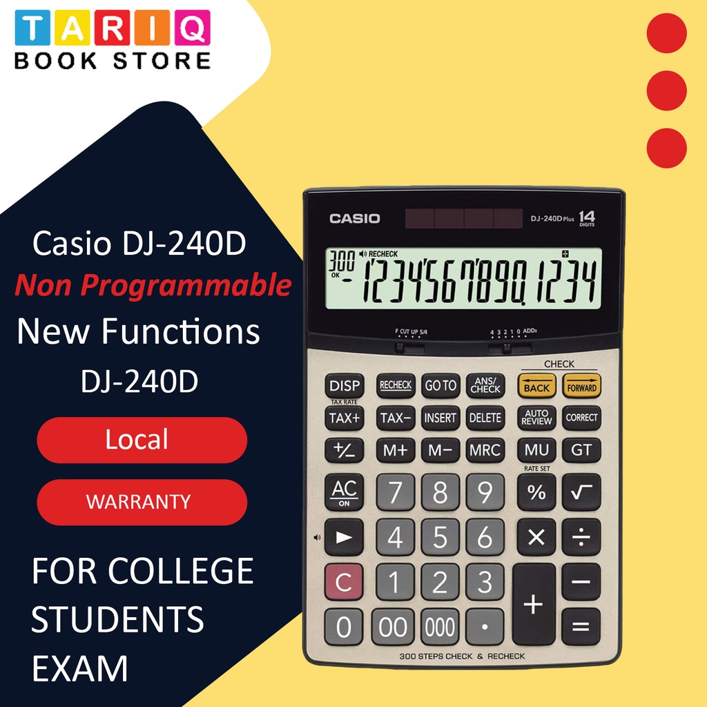 [6924898232401] Casio Simple Calculator - No. DJ-240D