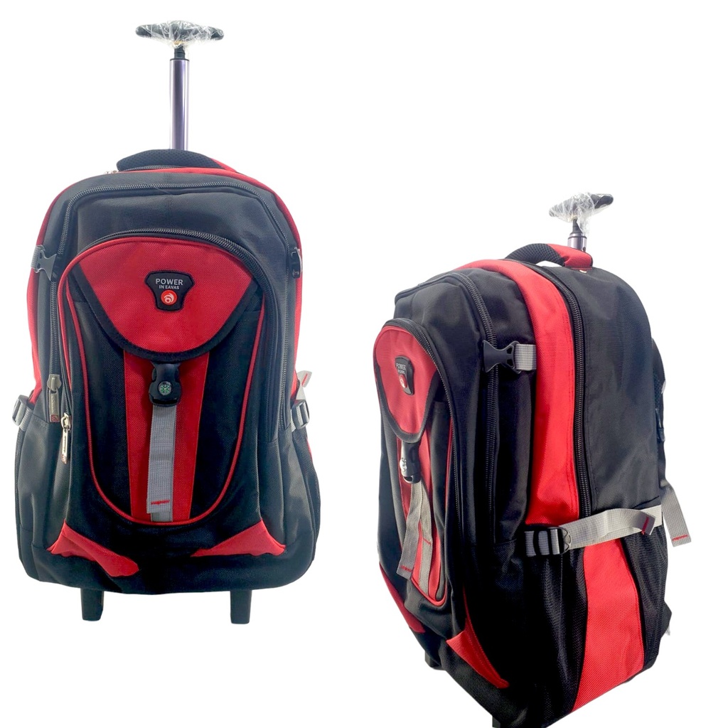 Power Trolley Bag - Red/Black - 20 Inch - Class O/A-Level( IMPORTED )
