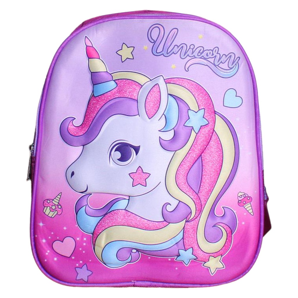 Unicorn Pre-Primary School Bag - Purple - No. 6D-13