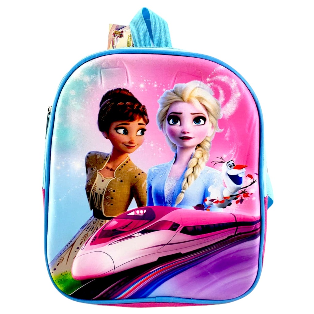 Frozen Pre-Primary School Bag - Blue/Pink - No. 6D 13( MADE IN PAKISTAN )