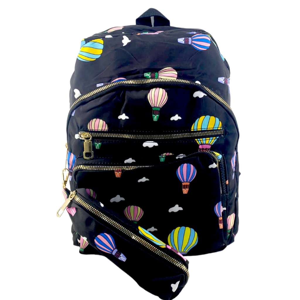 Balloon Design College Bag - Black - No. 9028( IMPORTED )