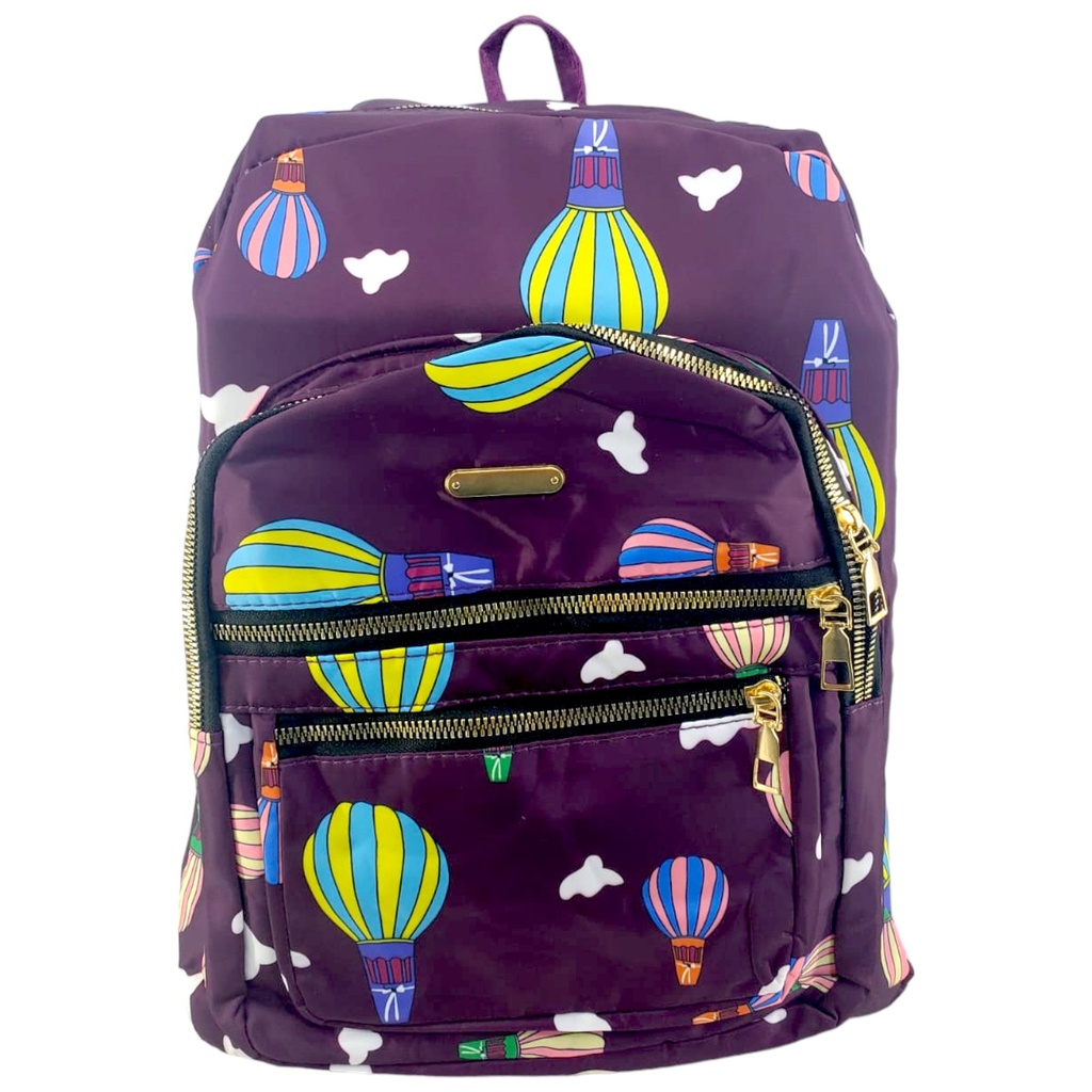 Balloon Design College Bag - Purple - No. 9028( IMPORTED )