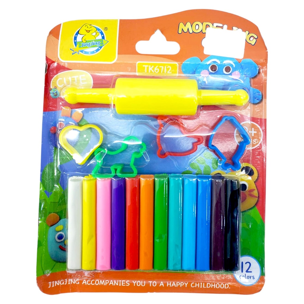 Jing Jing Modelling Clay - 12 Colors - No. TK6712