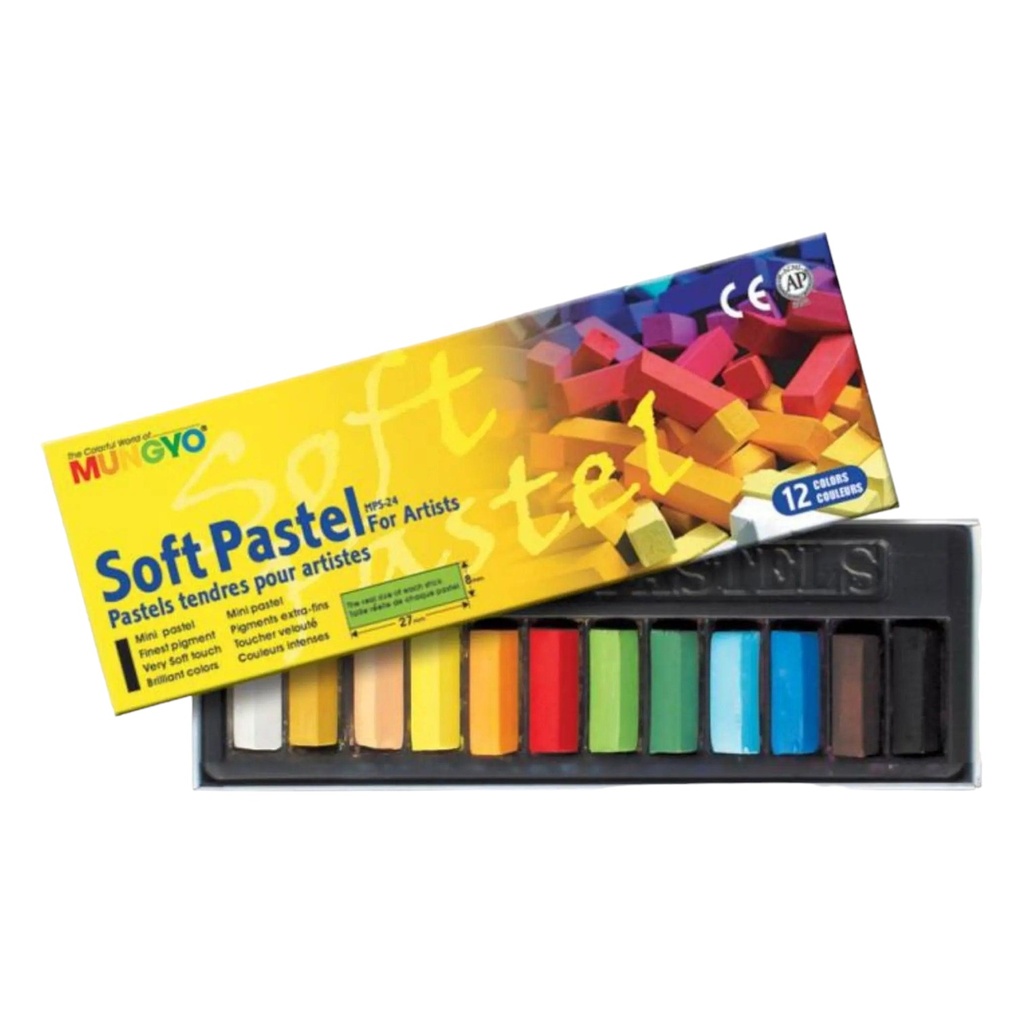 Soft Pastel For Artists - Pack of 12 - No. MPS-12- Mungyo