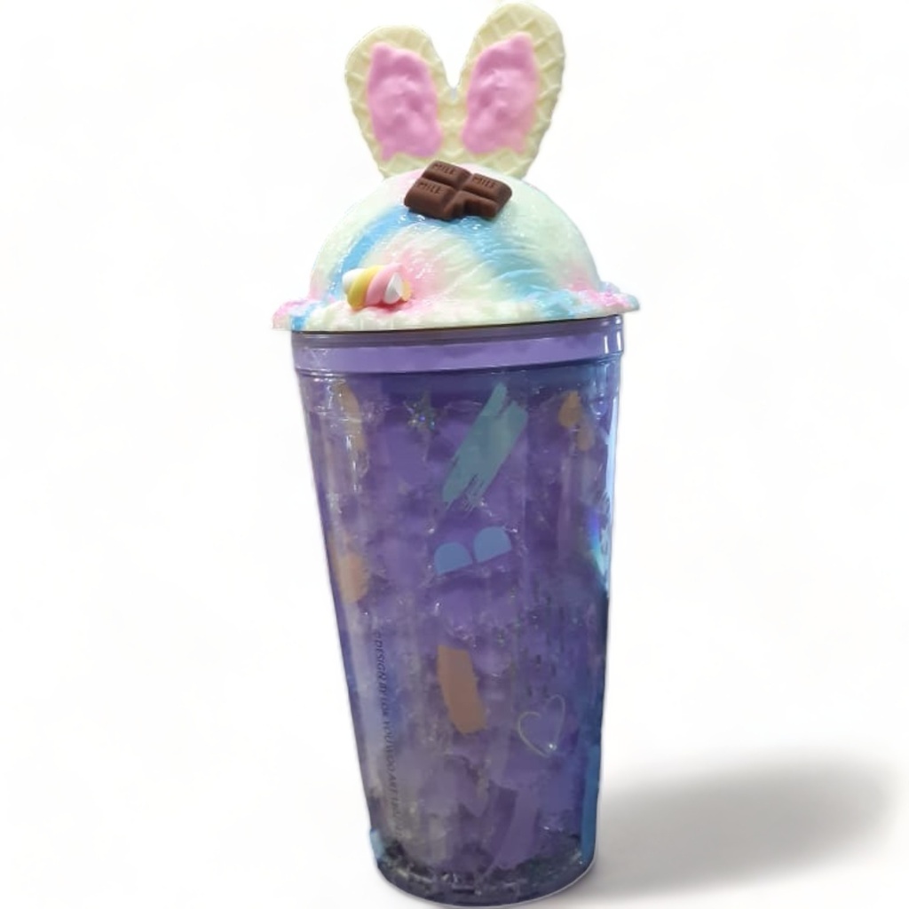 Purple Bunny Straw Sipper 430 ml