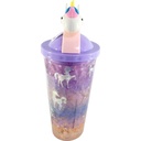 Purple Unicorn Straw Sipper 430ml