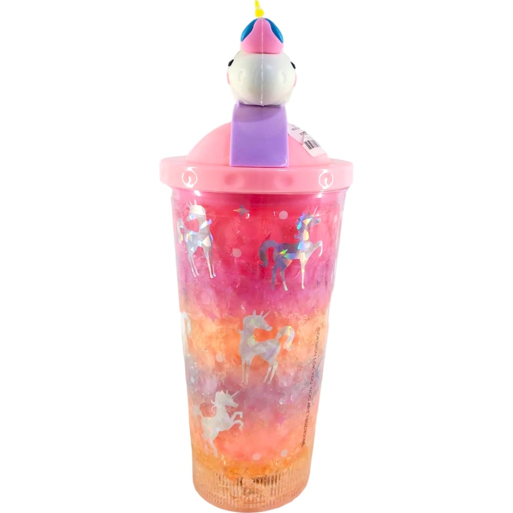 Red Unicorn Straw Sipper 430ml