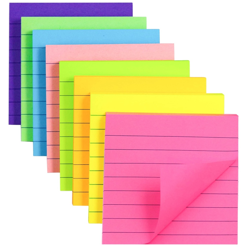 Line Color Sticky Note Pad 3x3 inches No.9532
