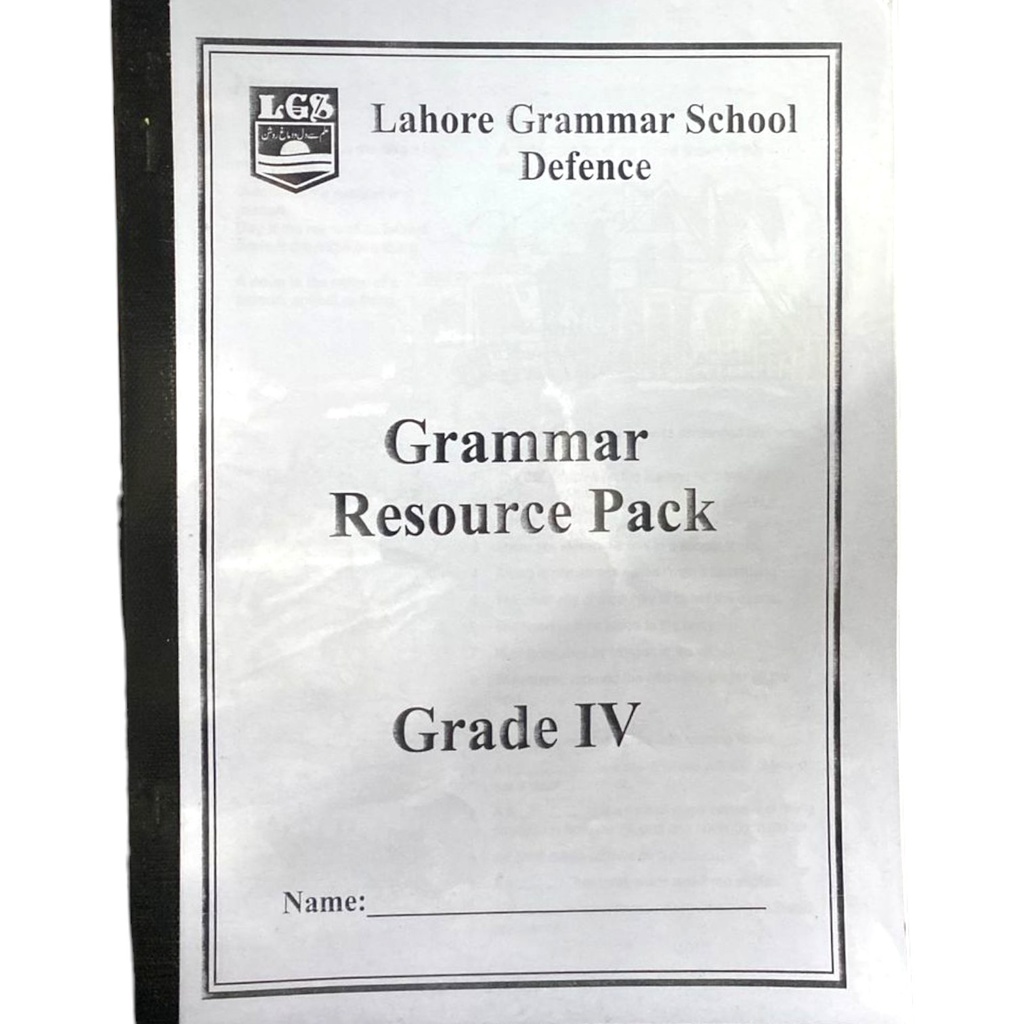 Grammar Resource Pack For Grade 4