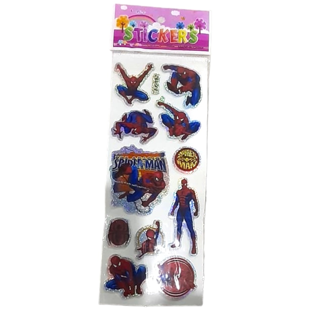Spiderman Embossed Sticker FX-192 (Assorted Design)