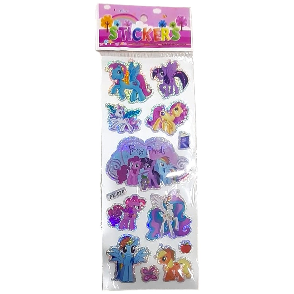 Little Pony Embossed Sticker FX-070 (Assorted Design)